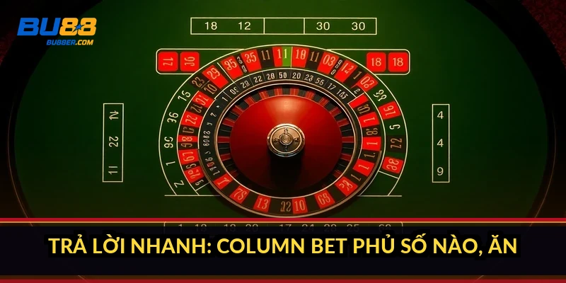 Trả lời nhanh: Column bet phủ số nào, ăn bao nhiêu