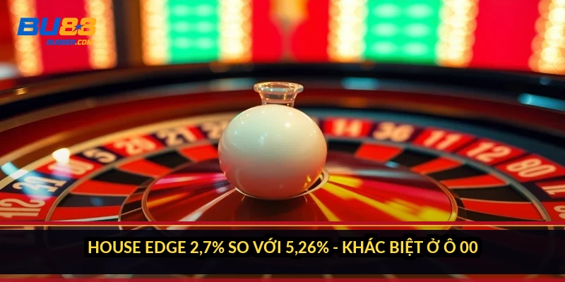 Cược cột Roulette là gì? Phủ 12 số, trả 2:1 và cách tính tiền 3 House edge 2,7% so với 5,26% - khác biệt ở ô 00
